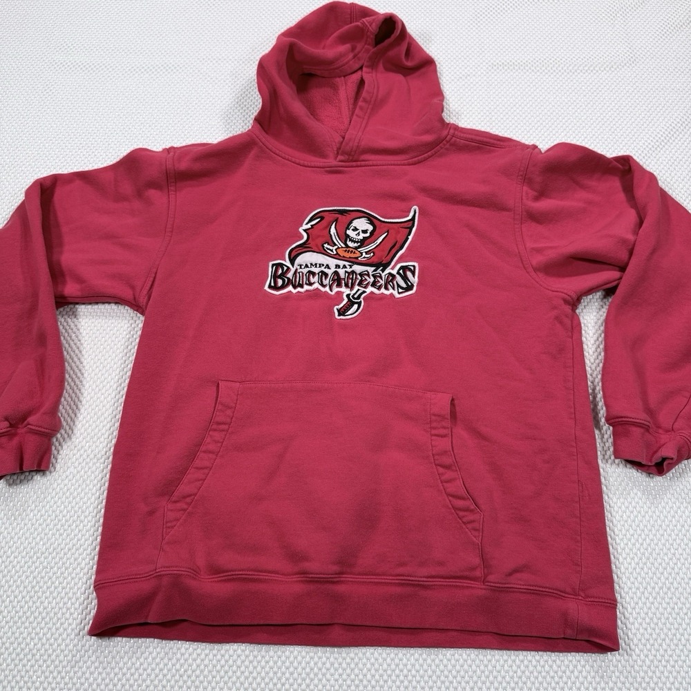 NFL Team Apparel Women's XL Tampa Bay Buccaneers Red Full Zip Logo Hoodie